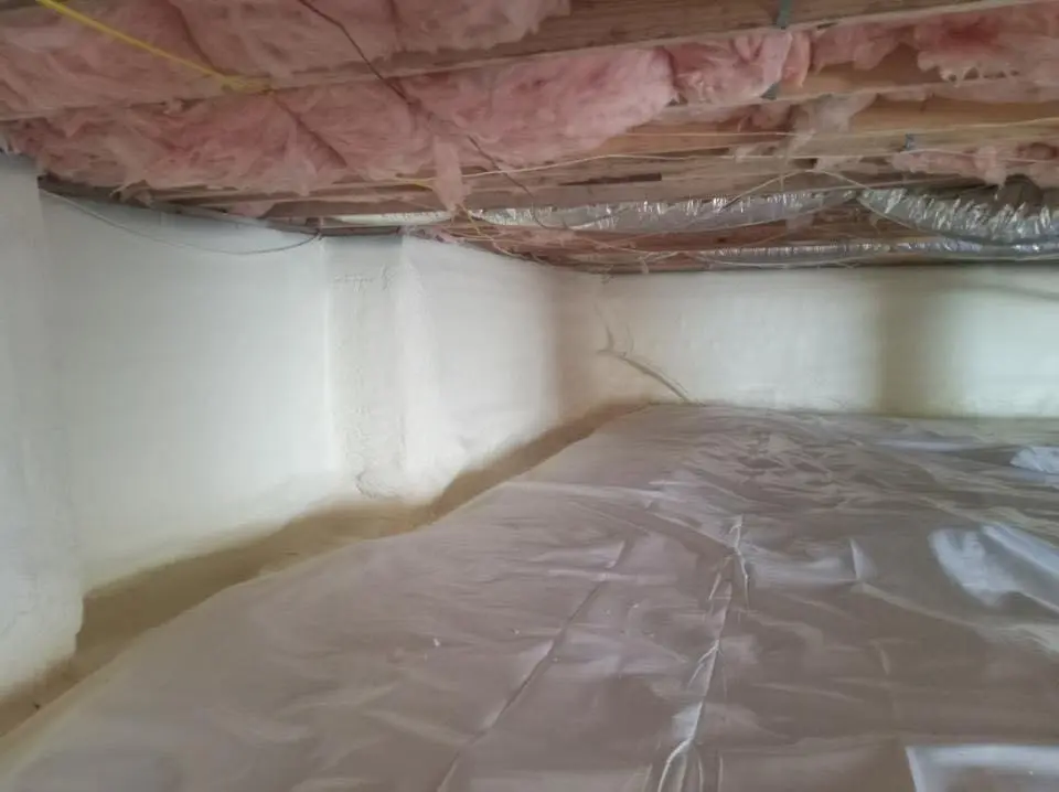 Crawl space encapsulation with closed-cell spray foam for Spray Foam Roofing in Sans Souci