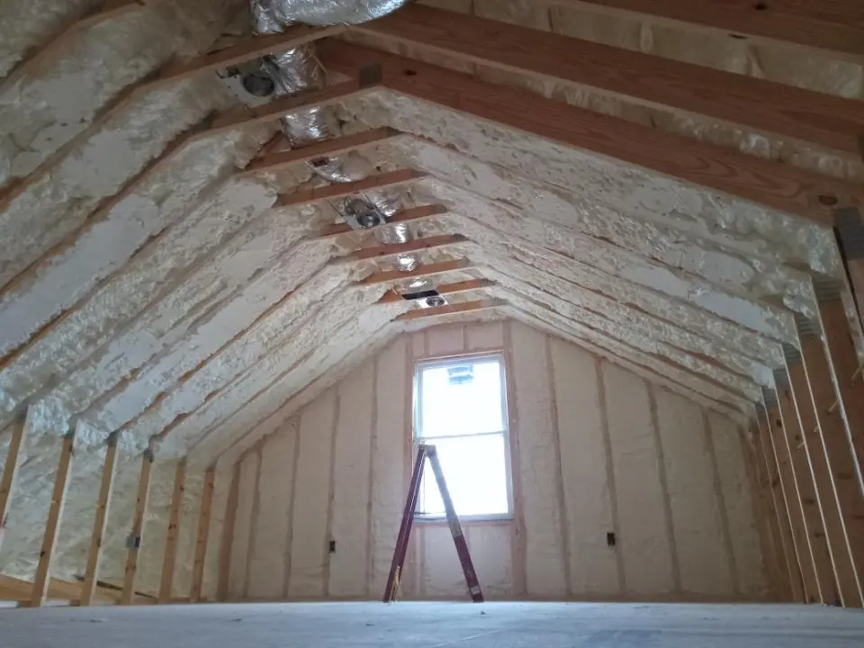 Spray foam roofing application for Crawl Space Insulation project in Sans Souci